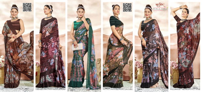 Namasya By Vallabhi Georgette Printed Sarees Wholesale Shop In Surat